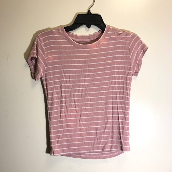 Brandy Melville Tops - brandy melville blush striped sammy tee